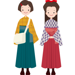 Adobe Stock/ストック素材イラスト/袴姿の女子学生さん